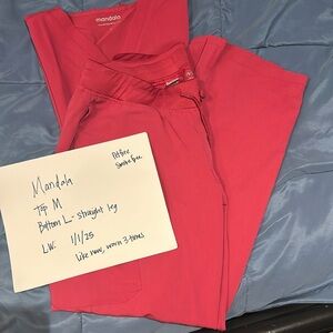 Mandala like new scrubs 
M/L
Raspberry pink